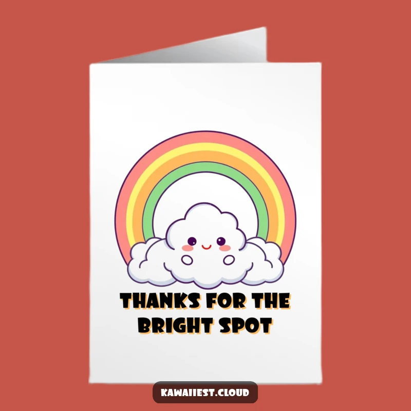 Free Printable Rainbow Thank You Card: Funny Cloud, Downloadable Gratitude!