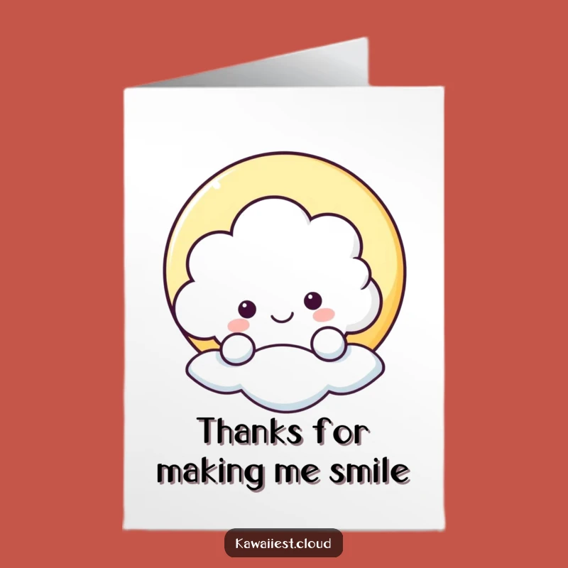 Free Printable Thank You Card: Cloud Peeking Moon