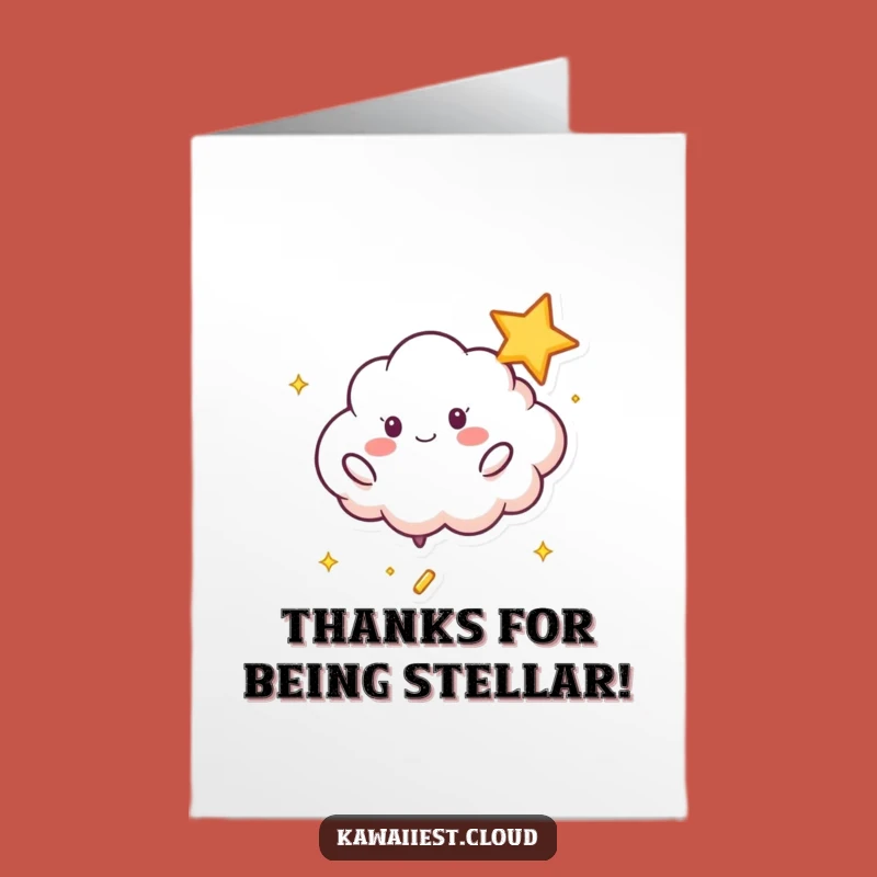 Free Printable Thank You Card: Cloud & Star Fun, Charming Downloadable Gift
