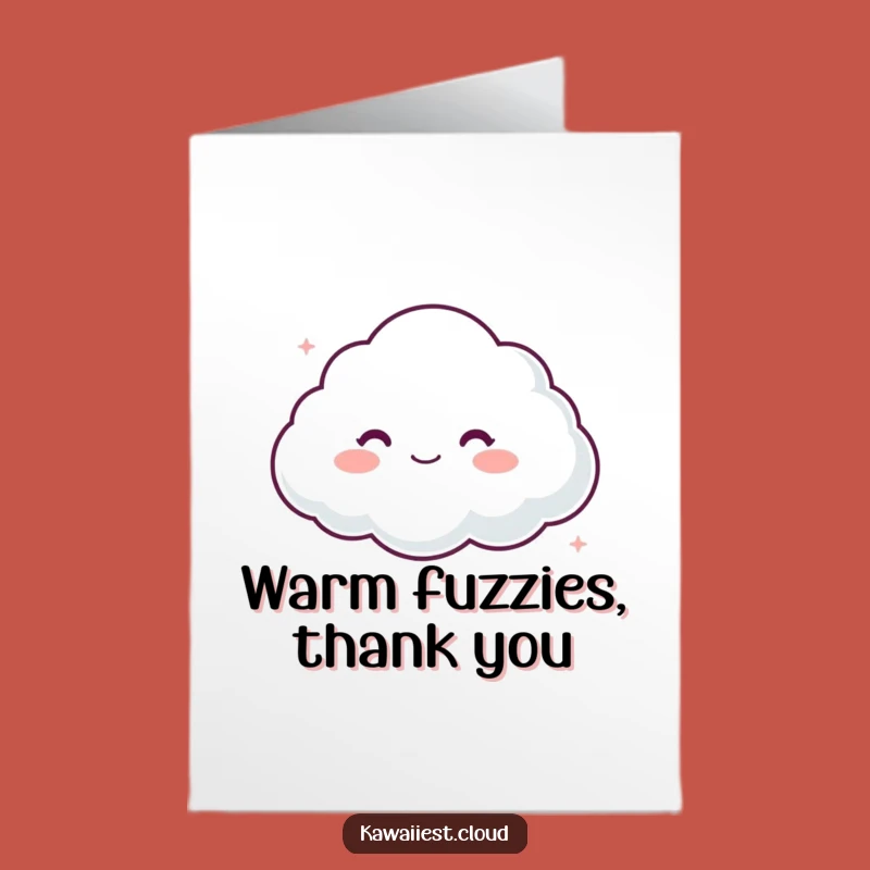 Free Printable Thank You Card: Comforting Cloud Kindness - Funny Downloadable