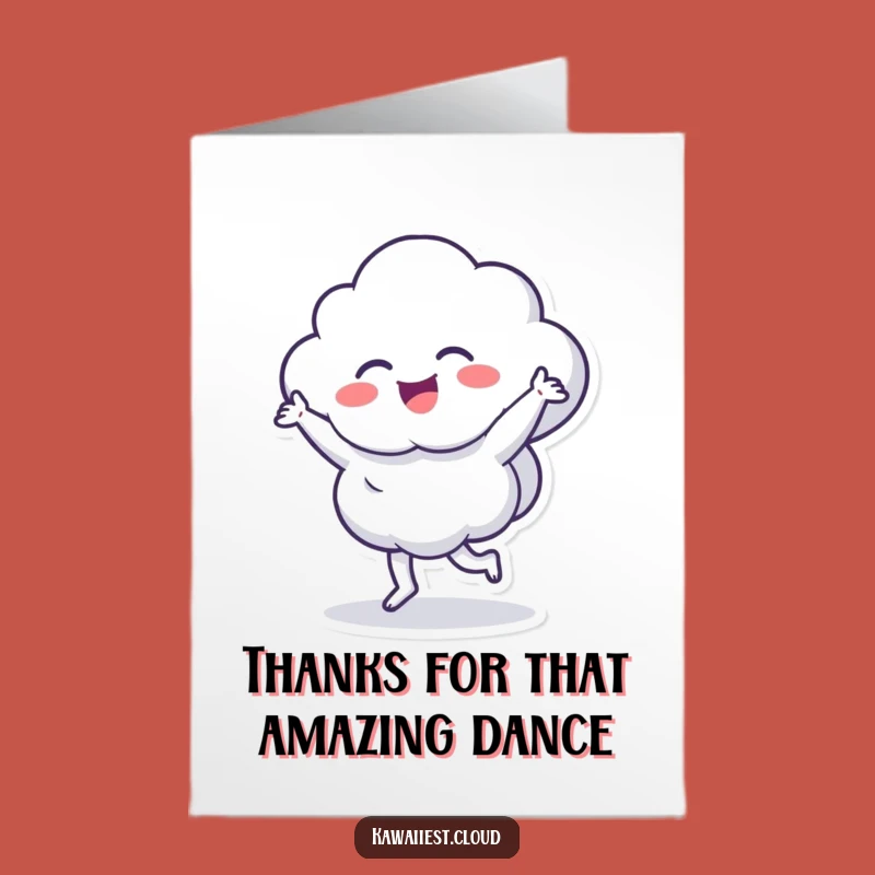 Free Printable Thank You Card: Dancing Cloud, Hilarious Downloadable Gift Idea