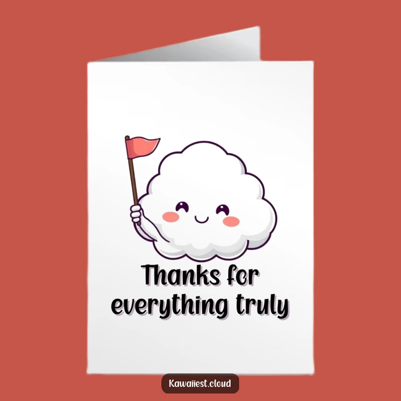 Free Printable Thank You Card: Happy Cloud Flag