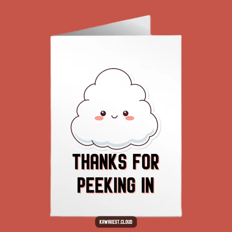 Free Printable Thank You Card: Peek-a-Boo Cloud, Funny Downloadable Thanks!