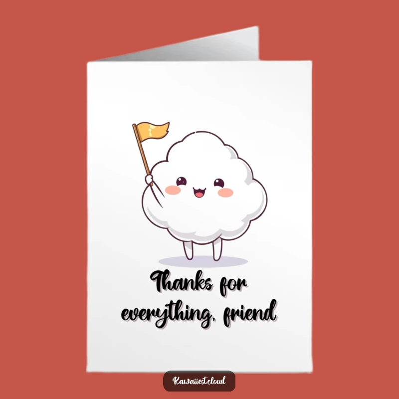 Free Printable Thank You Card: Waving Cloud Flag - Express Thanks with Flair