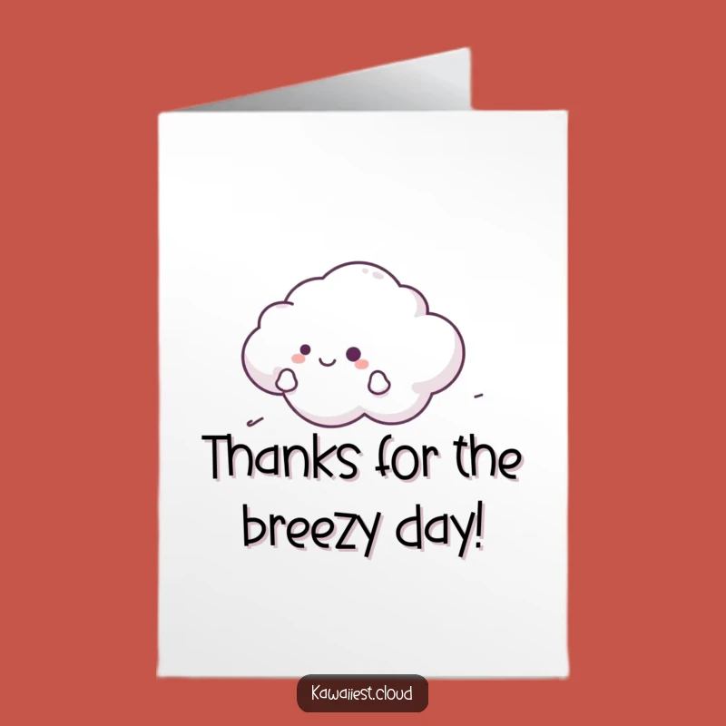 Happy Cloud Breeze Free Printable Thank You Card - Sweet Downloadable Gift