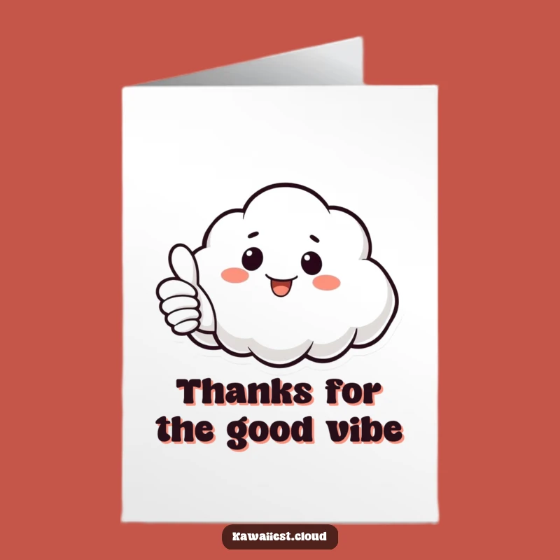 Awesome Free Printable Cloud Thank You Card: Appreciative Greeting