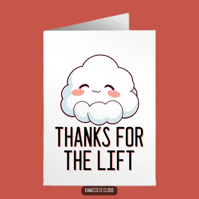 Free Printable Thank You Card: Cloud's Happy Sigh - Funny Downloadable