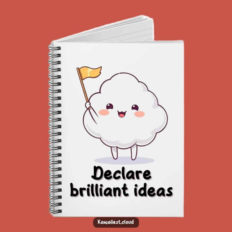 Funny Cloud Waving Flag Notebook: Cheerful Journal for Happy Thoughts