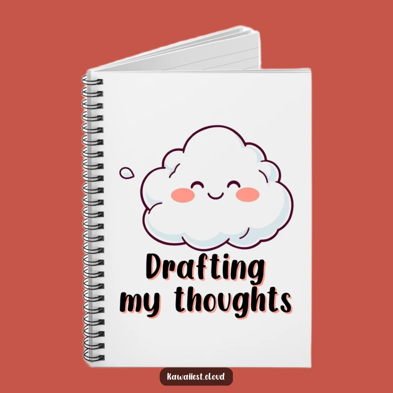 Funny Gentle Breeze Cloud Notebook: Smiling Character, Calm Journal, Creative Humorous Gift