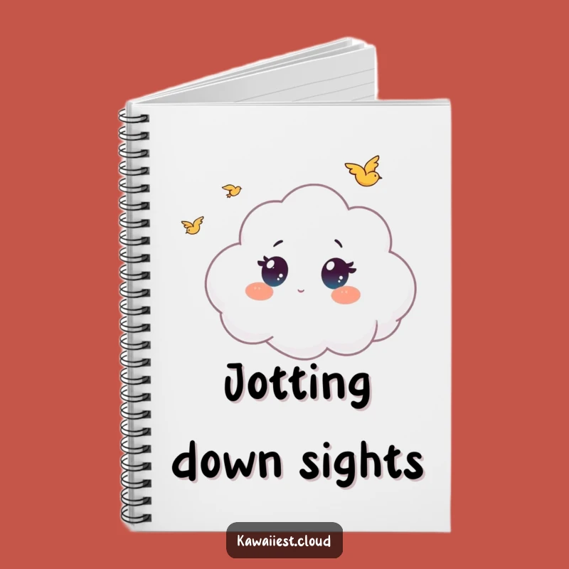 Funny Bird Watching Cloud Notebook: Wide Eyes, Curious Journal, Creative Humorous Gift