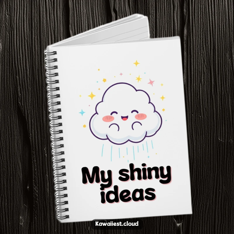 Funny Joyful Cloud Rain Notebook: A notebook with a joyful cloud character showering glittery rain, perfect for capturing magical ideas.