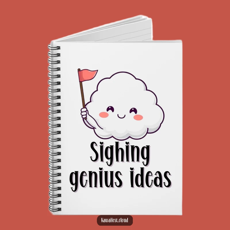 Funny Happy Cloud Notebook - Jot Down Peaceful Thoughts, Humorous Gift!