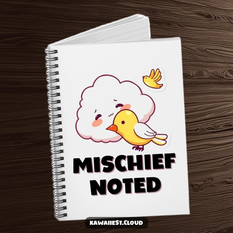 Funny Mischievous Cloud Notebook: Cover design of a mischievous cloud character tickling a passing airplane, perfect for journaling.
