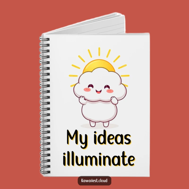 Funny Sunbeam Cloud Notebook: Happy Character Sharing Golden Sunbeam, Stationery Gift
