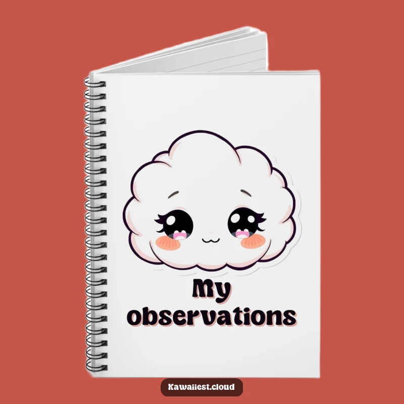 Funny Cloud Notebook: Curious Peering Ideas, Whimsical Journal
