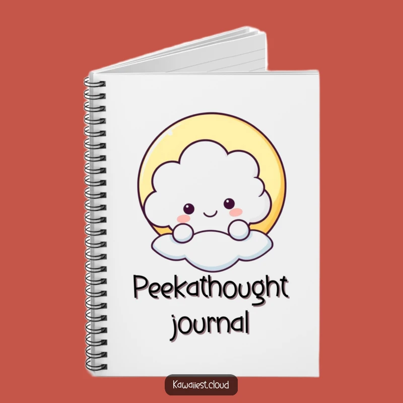 Funny Cloud Peeking Notebook - Cheerful Journaling & Humorous Gift!