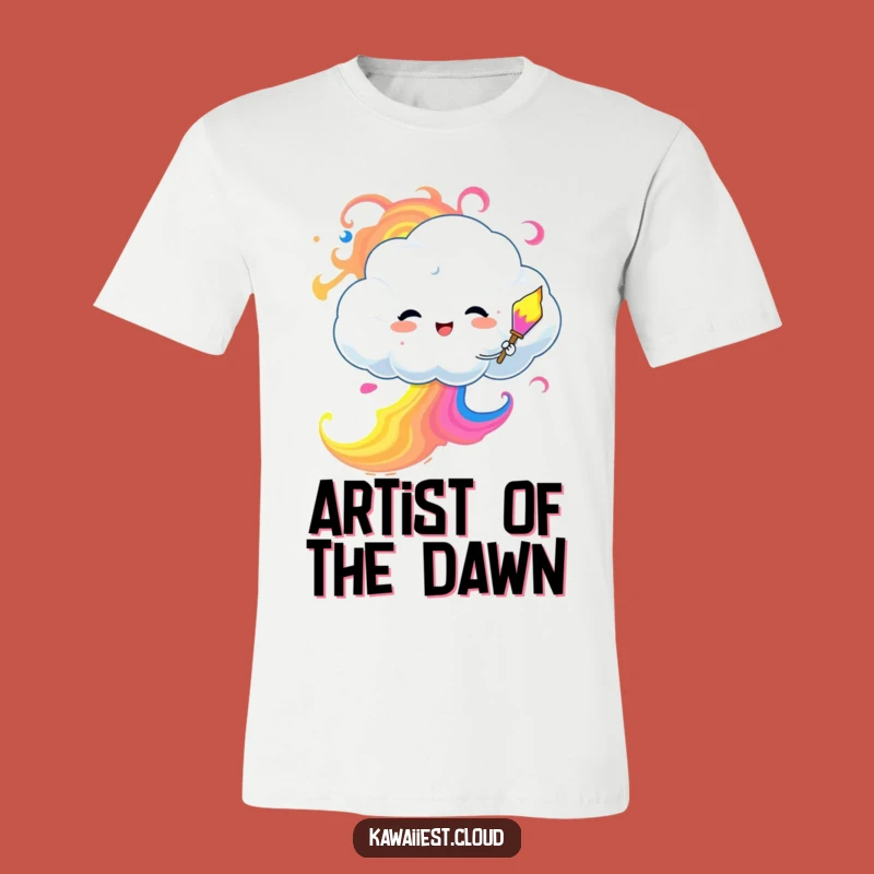 Funny Cloud Painter T-Shirt: Wearable Art for a Cheerful Sky