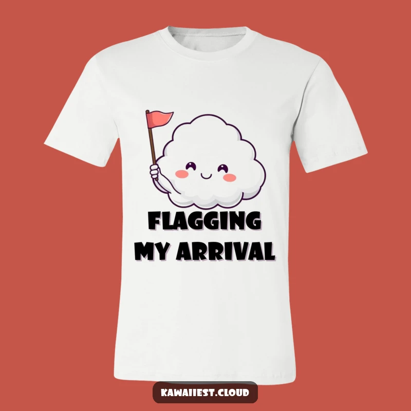 Funny Happy Cloud T-Shirt - Waves Flag of Contentment, Hilarious Gift!