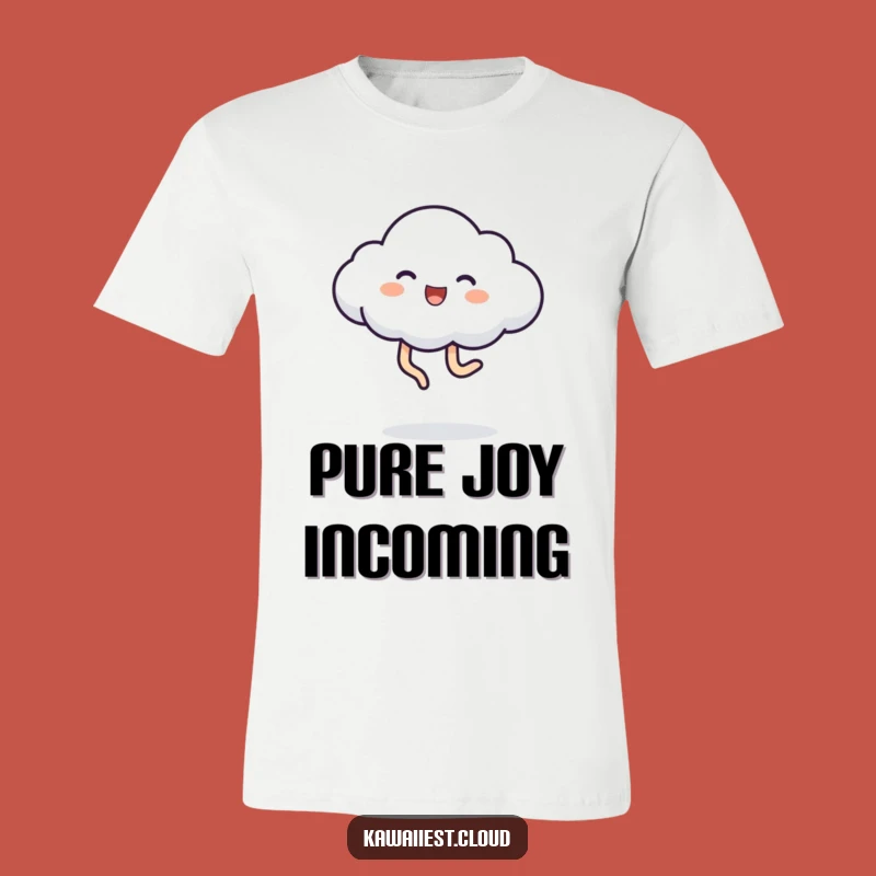 Funny Playful Cloud T-Shirt: Kicking Legs, Jumping for Joy, Comfy & Cool Funny Gift