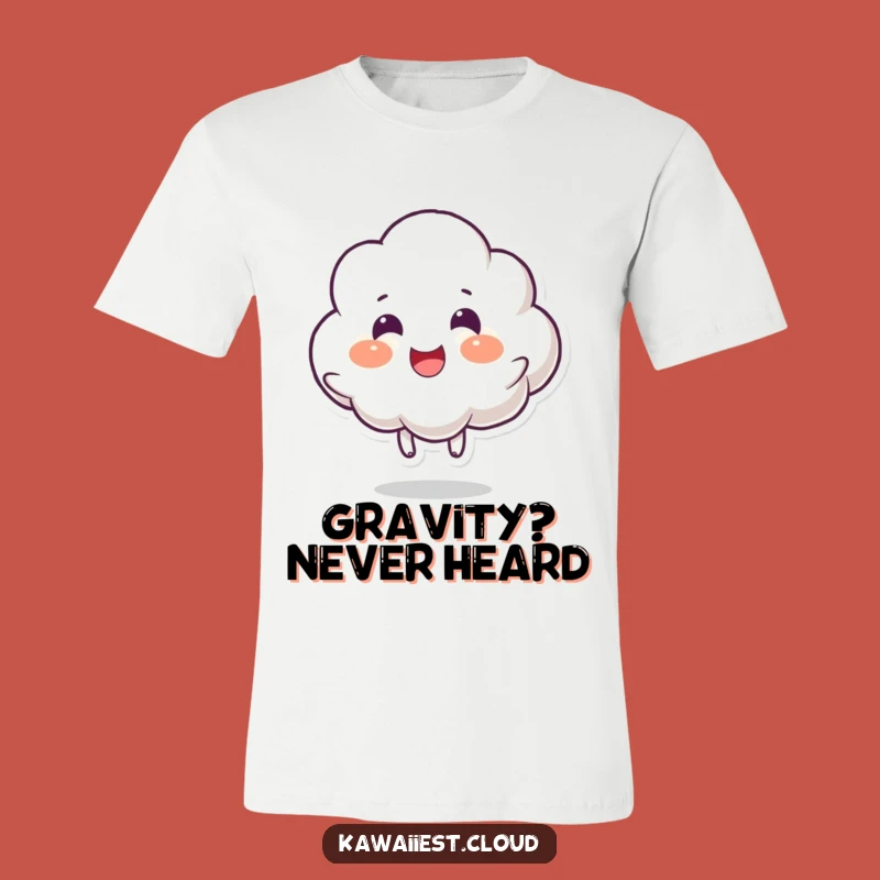 Funny Cloud Bounce T-Shirt: Energetic Character Tee for Fun Vibes