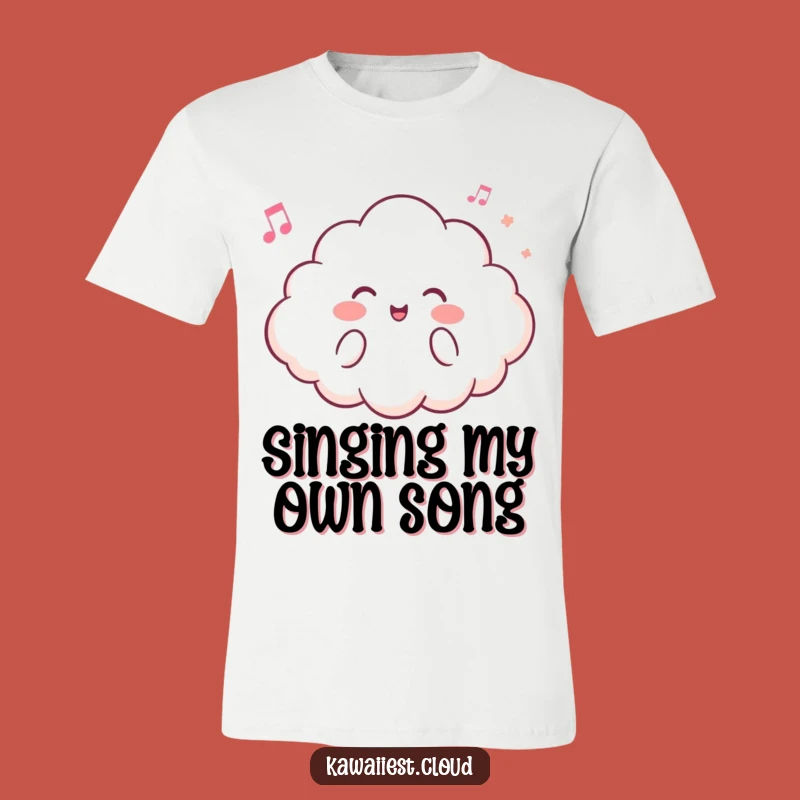 Funny Cheerful Cloud T-Shirt: Airy Tune Design, Perfect Humorous Gift for Her