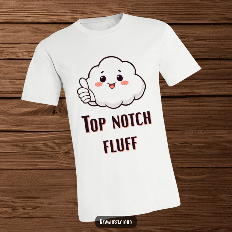 Funny Cloud T-Shirt: A happy cloud character gives a thumbs up with its fluffy appendage, showcasing a positive and fun attitude.
