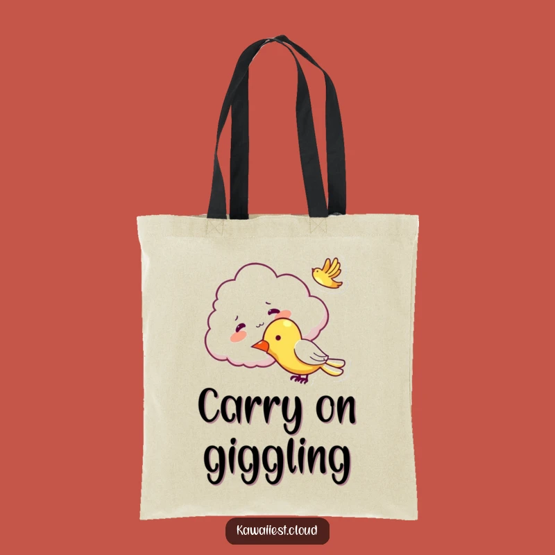 Funny Mischievous Cloud Tote Bag - Plane Accessory, Perfect Cheeky Gift