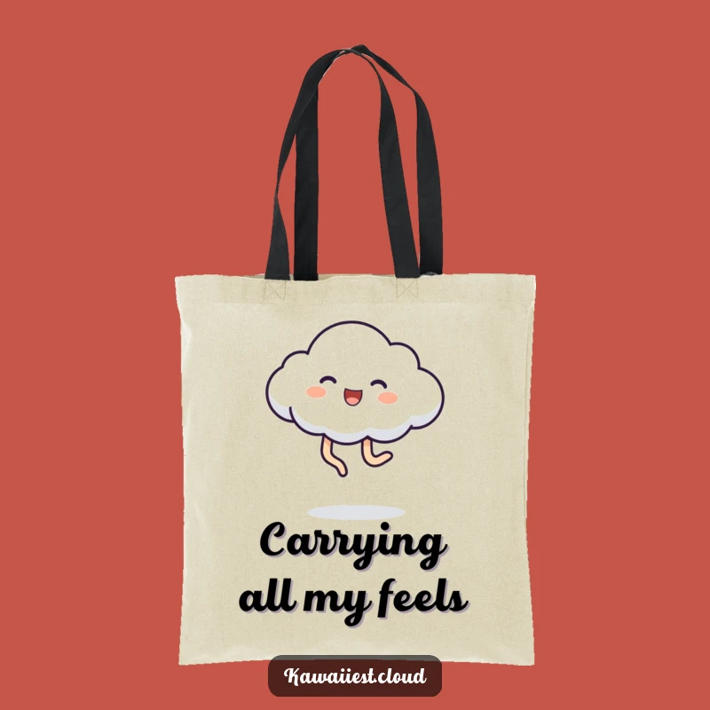 Funny Kicking Cloud Tote Bag: Playful Design, Carry Joy, Perfect Funny Gift Accessory