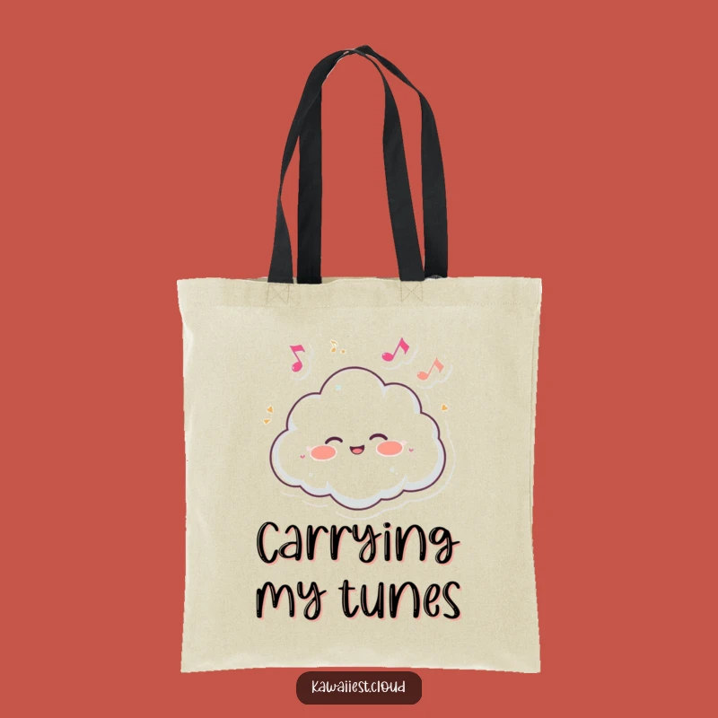 Funny Cloud Giggling Music Tote Bag: Carry Melodies, Ideal Gift Accessory