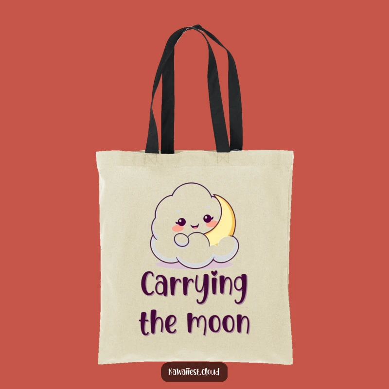 Funny Cloud Moon Nudge Tote: Playful Design, Celestial Style, Perfect Funny Gift Bag