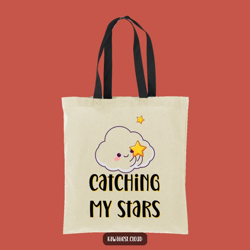 Funny Cloud Tossing Star Tote Bag: Carry Celestial Fun, Ideal Starry Gift