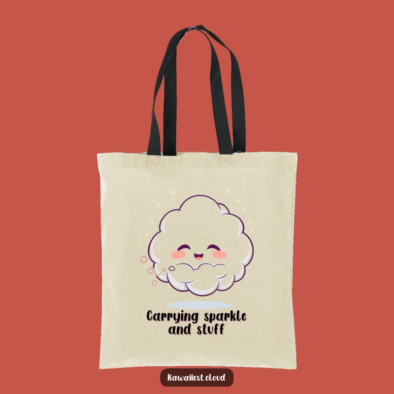 Funny Giggling Cloud Tote Bag - Carry Joyful Mist & Humor, Fun Gift!